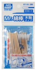 GSI Creos - Mr Hobby #GT118 Mr. Cotton Swab Wodden Stick Type (30pc)