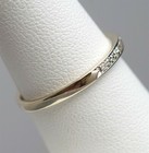 MHJ Michael Hill 18K Yellow Gold 1/6cttw Pavé Half Eternity Diamond Ring Band — photo 3