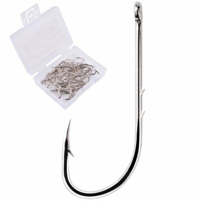 Long Shank Fishing Hook Sharp Steel Barbed Offset Narrow Bait Hook Fishhook  | eBay