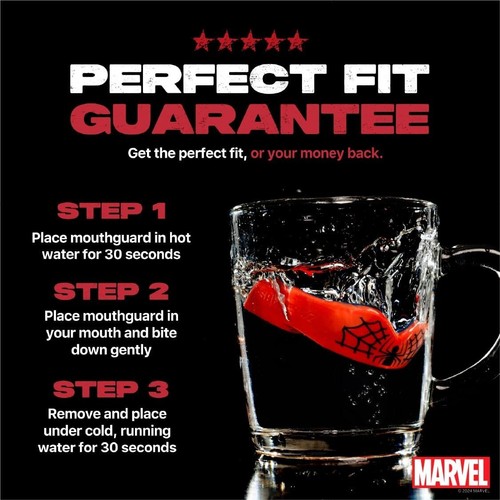 SafeJawz MARVEL Sports Mouthguard Dual Layer Premium Mouth Guard with Case - Picture 53 of 66