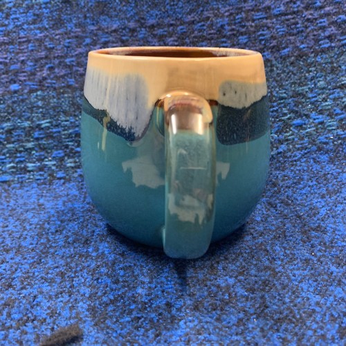 Colorful Oversized Drip Glaze Mug Approx. 4.75" Tall and 25 oz. - Picture 2 of 7