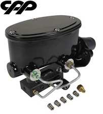CPP Black Tandem Aluminum Master Cylinder Adjustable Prop Valve Combination Kit