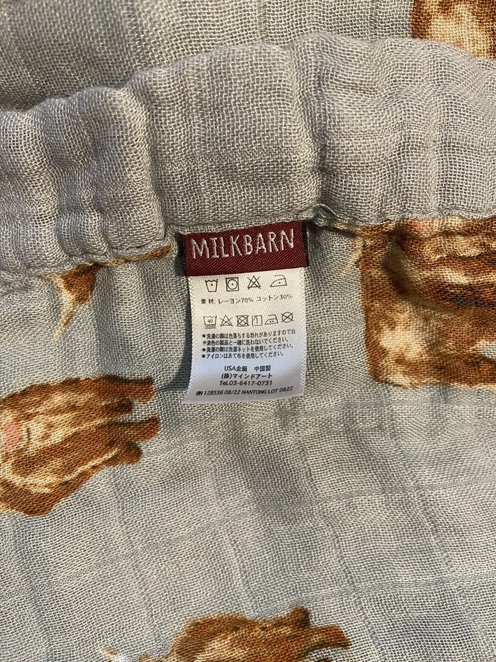 Milk Barn Highland Cow Mini Two-Layer Muslin Baby Blanket Security Lovey 18" - Image 2 of 2