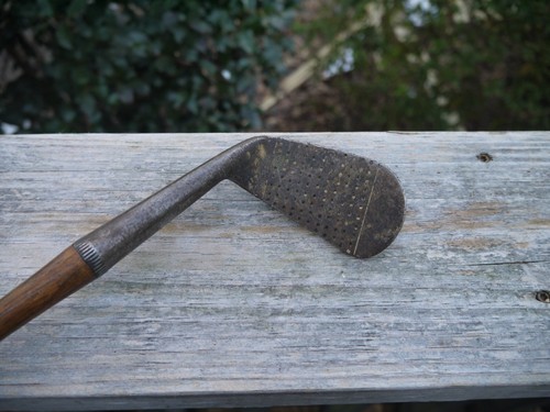 Antique Vintage Wood Shaft Spalding Gold Medal 2 Dot Face Mashie W - Picture 12 of 18