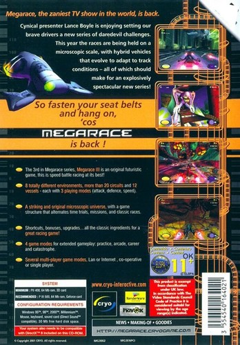 MegaRace 3 PC Game 2001 Cryo Interactive Windows 10 11 - Foto 2 di 2