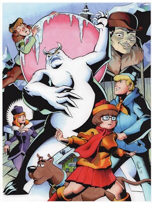 PRINT Scooby-Doo - Snow Ghost Strikes 9'' x 12'' Limited Ed. 1/18
