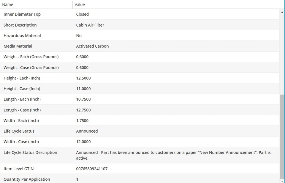 Filtro de aire de cabina WIX para PORSCHE PANAMERA 2010-2016 V8-4,8 L Foto 3 de 4