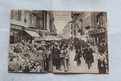 Cpa 1923, Nice, marché aux fleurs, Alpes Maritimes 06