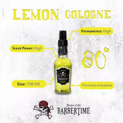 BARBERTIME Aftershave Lemon Spray Cologne | Fresh Cool Turkish Lemon 150 ml - Picture 4 of 6