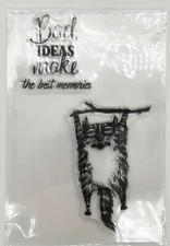 Hanging Cat Bad Ideas Clear Cling Stamps
