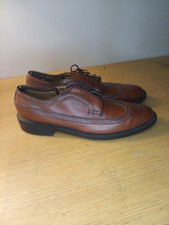 DEXTER WINGTIP COGNAC BROGUED PEBBLED LEATHER OXFORDS US 14 MADE IN USA VinTaGe