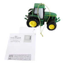 John Deere Green Tractor Christmas Ornament Kurt Adler 3"