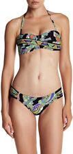 NWT 144 Sz 14 Trina Turk Sea Garden Bandeau  Shirred Hipster Bottom