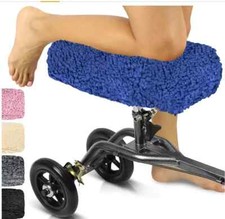 Knee Walker Pad Plush Adult Sheepskin Memory Foam Cushion - BLUE