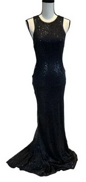 Vestido Va Voom Negro Lentejuelas Corte Talla 10 $199 Foto 3 de 3
