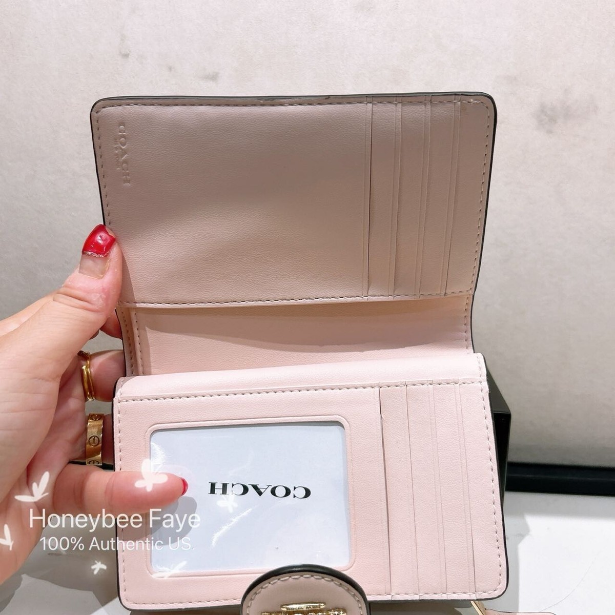 NWT Coach Medium Corner Zip Wallet With Rosette Print CZ343