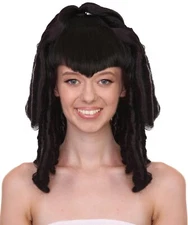 Black Curly Gothic Vampire Vampiress Wig Halloween Cosplay Party Hair HW-1730