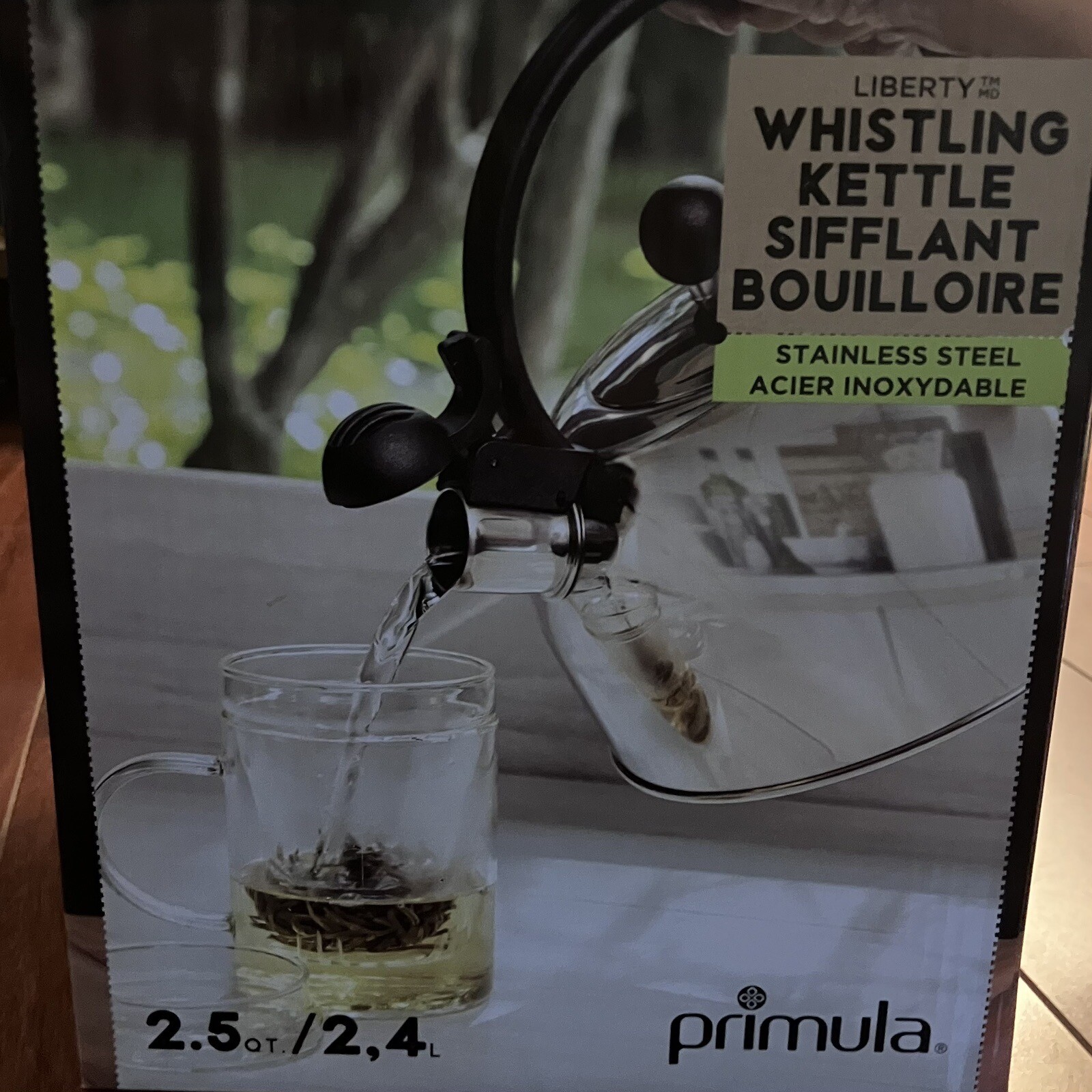 Primula Stewart Whistling Stovetop Tea Kettle Food Grade Stainless