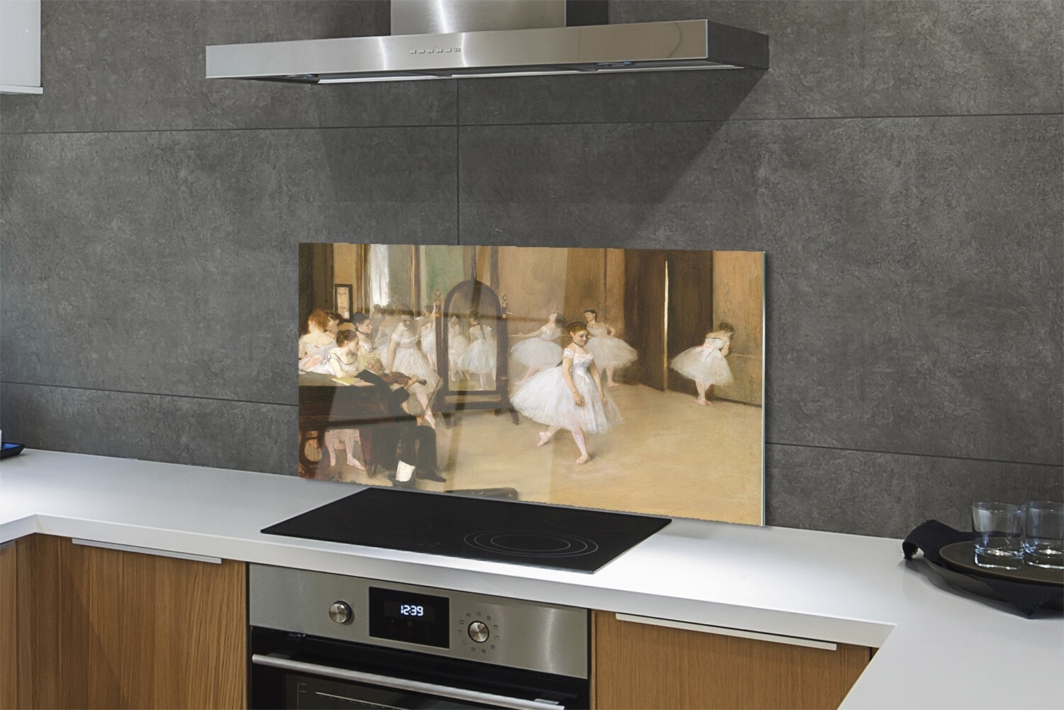 Tulup Panel de vidrio 120x60 cm protector Fiesta de baile de ballet