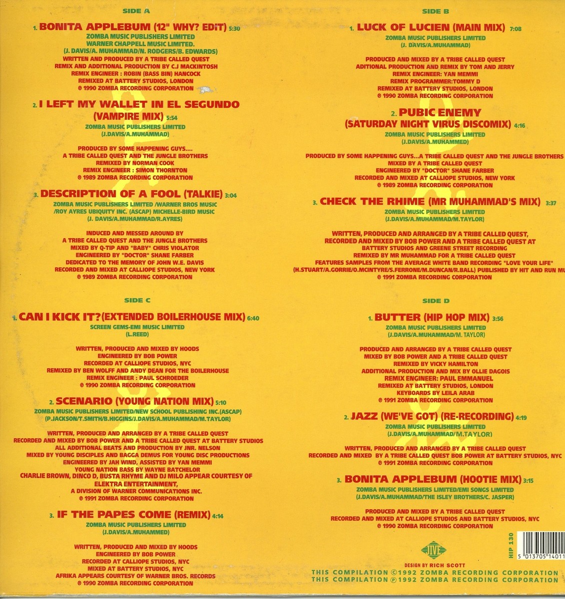 A Tribe Called Quest - Revised Quest For The Seasoned '92