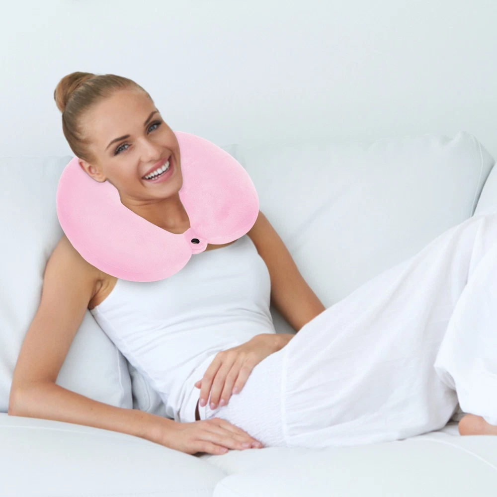 Memory Foam Travel Pillow for Neck Support in Car Home or Office
