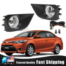 Fits 2013 2014 2015 2016 2017 Toyota Vios Yaris Front Halogen Fog Lights Lamps