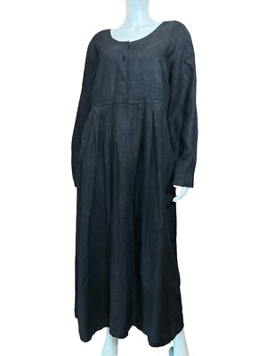 linen box dress Box Pleated Sleeveless Linen Blend Dress with Tie Straps