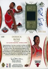 Used Sports 130 Memorabilia Derrick Rose Autographed Jersey 299