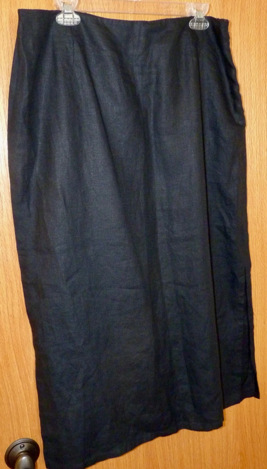 TALBOTS Black Linen Maxi Skirt 16