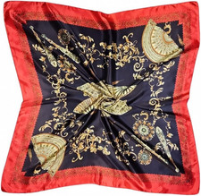 Large 35 inches Satin Square Scarf Lightweight Neck Hair Wrap Fashion Headscarf