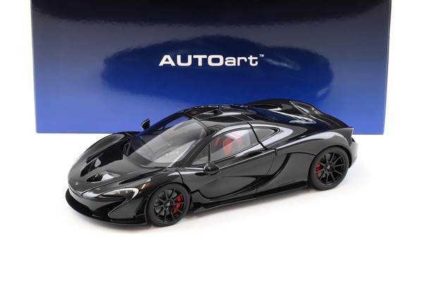 1:18 Autoart Mclaren P1 2013 Fire Black/ Red Black Interior 76065-image