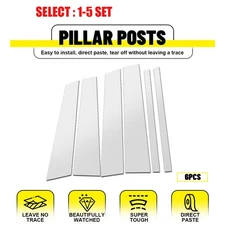 Chrome Window Door Pillar Posts Cover Trim For 04-15 Nissan Titan Crew Cab 6-60x