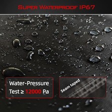 76 x 44 x 25 inch Weatherproof Mower Cover Universal Outdoor Storage Protection