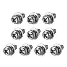 10pcs M4 x 6mm Stainless Steel Phillips Pan Head Machine Screws Bolts