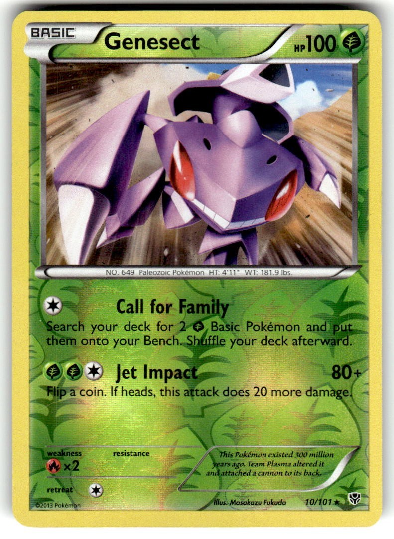 Genesect #10/101 Reverse Holo Plasma Blast NM