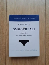 Fantasie Smoothease Thong Invisible Briefs Knickers One Size Lingerie Black