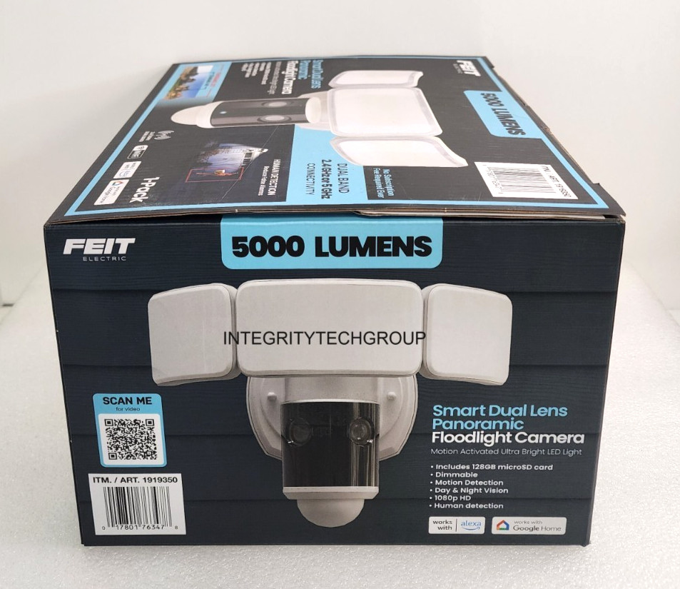 FEIT Electric 5K Lumens Flood Light Smart Dual Lens Panoramic  SEC5000/CAM2 $139