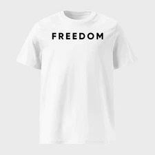 Charlie Kirk "Freedom" T-Shirt - White - Turning Point USA - S-XXL