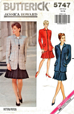 Butterick 5747 Misses Jacket Skirt Top Sewing Pattern Uncut Size 14 16
