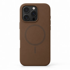 Phone Case for iPhone 14 Pro Silicone MagSafe Compatible Cover   Brown
