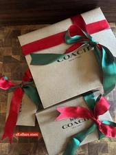 🎁 BN COACH GIFT BOXES with ribbons ~GIFT BAGS~ STICKERS~TAGS PICK SIZE  🎁