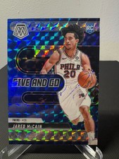 2024-25 Panini Mosaic Give and Go Jared McCain RC #5 Reactive Blue Prizm