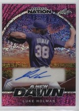 2025 Leaf Baseball Nation New Dawn Pink Sparkles 2/6 Luke Holman Auto 16v5