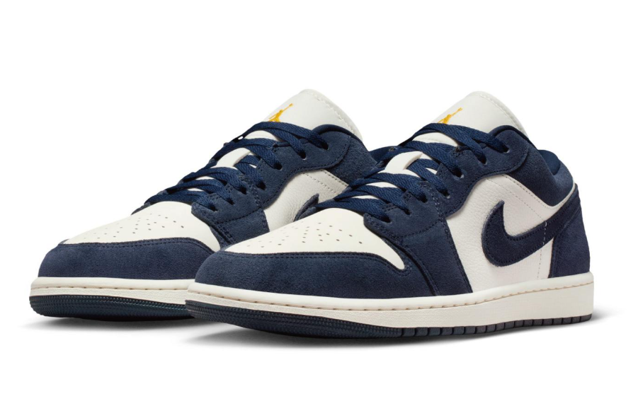Nike Air Jordan 1 Low SE IO7448-400 Obsidian University Gold Men's