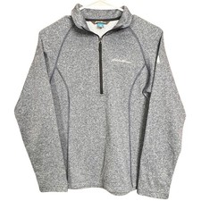 Eddie Bauer First Ascent Womens M Blue/Gray 1/4 Zip Pulloverp Gorpore Athleisure