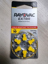 Hearing Aid Batteries, Size 10, 6 Pack, Rayovac, Long Lasting Power, Exp 11/2028