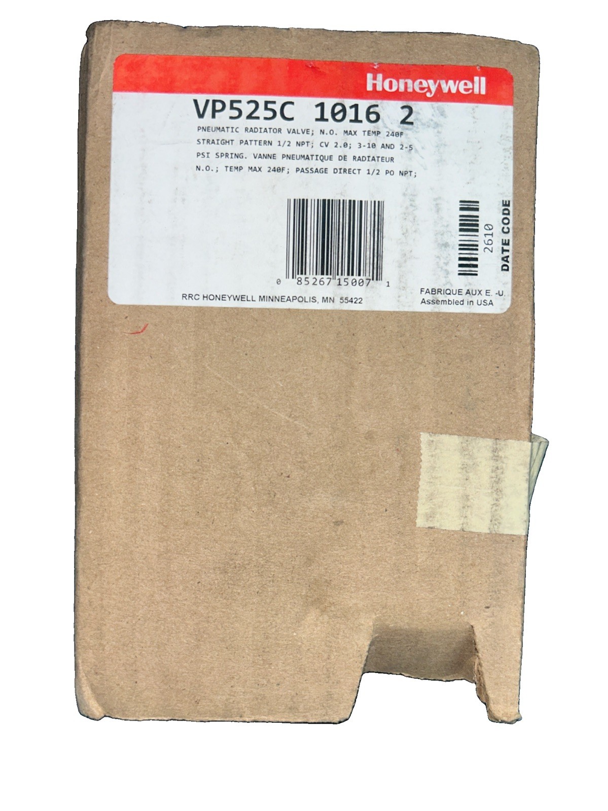 HONEYWELL VP525C 1016 2 Bronze Radiator Valve. NEW! Free Shipping!