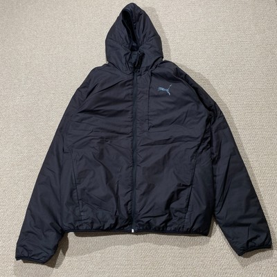 Puma Jacke Herren Large schwarz leicht gesteppt Fußball Sport Winter Mantel