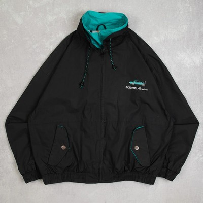 Vintage Norton Windbreaker Bomberjacke X-Large Herren 1990s Black Company