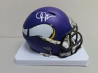 Justin Jefferson Signed Auto Autograph Vikings Mini Helmet Fanatics COA